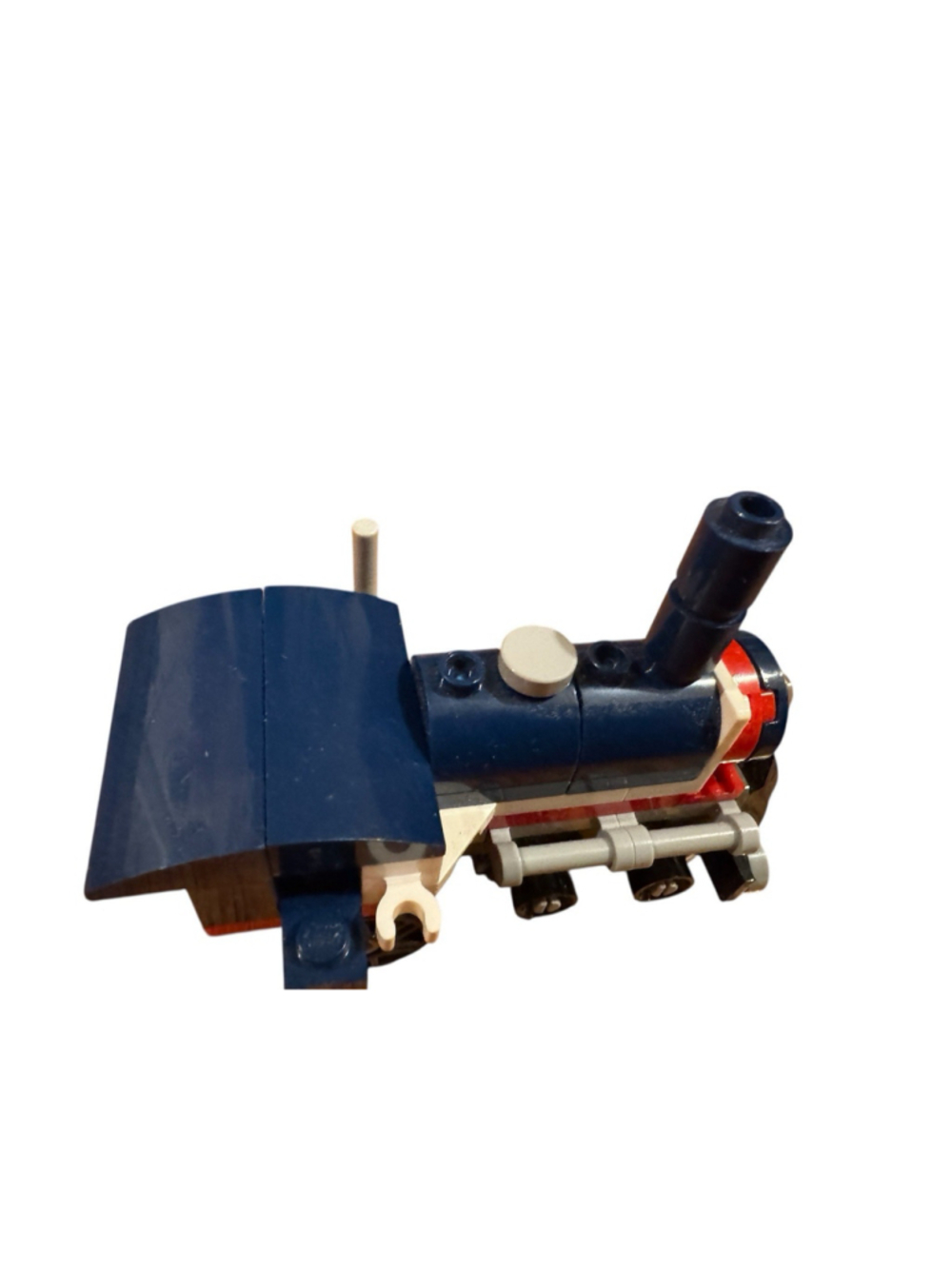 LEGO Small Steam Train Engine – Blue Red – Incomplete / No Track - Picture 2 of 3